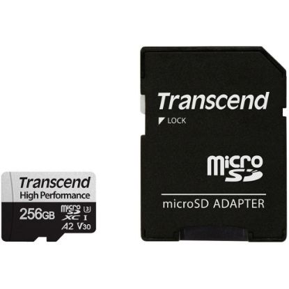  Зображення Карта пам`ятi MicroSDXC 256GB UHS-I/U3 Class 10 Transcend 330S R100/W60MB/s + SD-адаптер (TS256GUSD3 